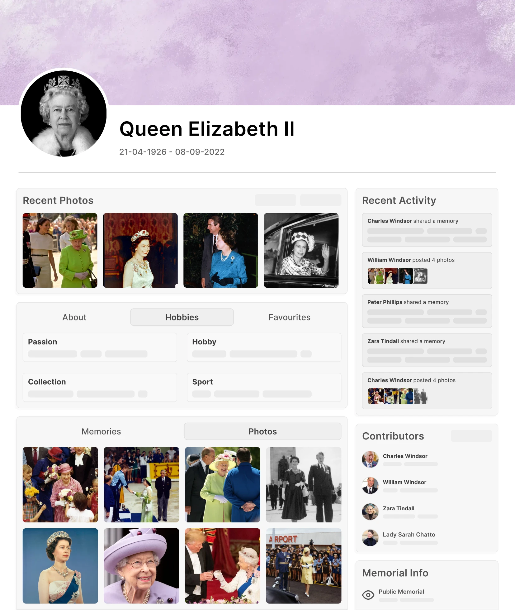 Create memorials only for people who have died